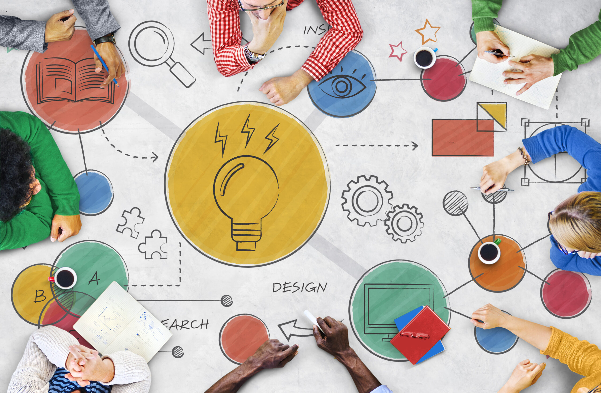 Light Bulb Ideas Creative Diagram Concept Project Planning